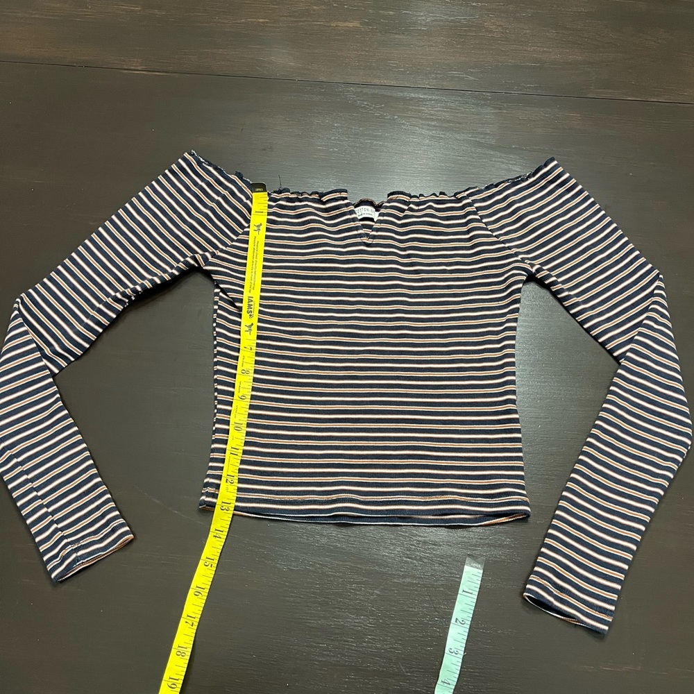 Cotton On - Blue/Brown/White Striped Top